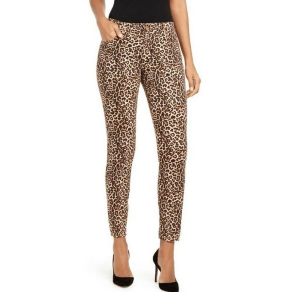 INC Skinny Leg Regular Fit, Animal Print Pant, Size 10